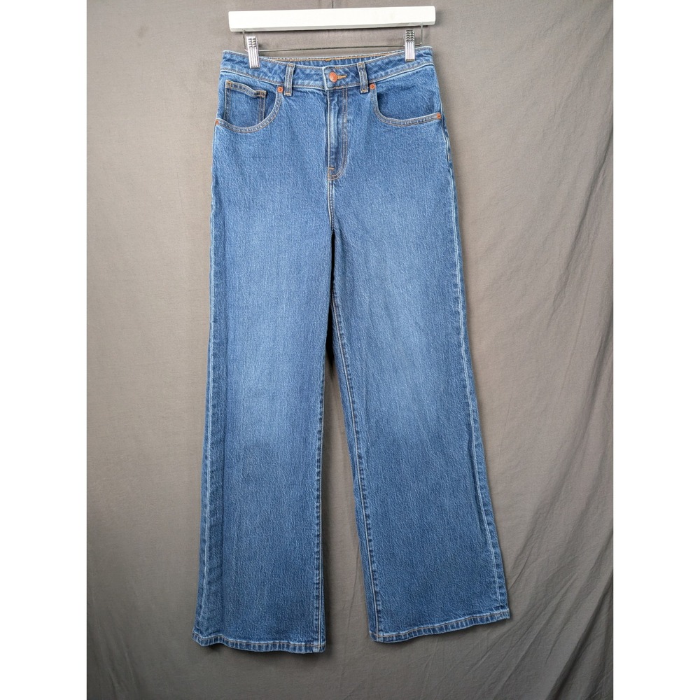 PINK Victoria's Secret High Rise Wide Leg Jeans Medium Wash Blue Size 6